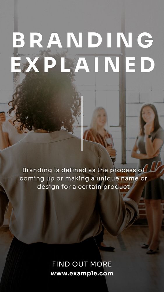 Branding explained  Instagram story template, editable text