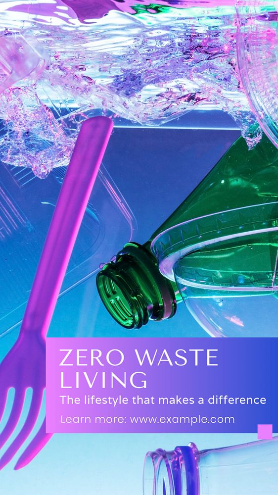 Zero waste  Instagram story template, editable text