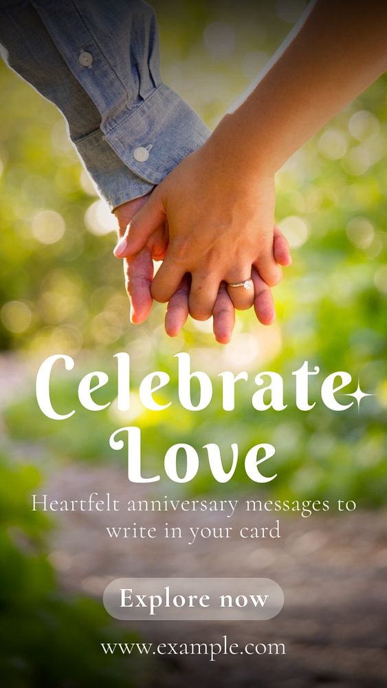 Celebrate love  Instagram story template, editable text