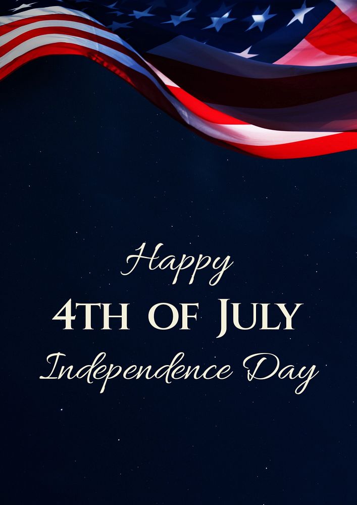 Independence Day poster template, editable text and design