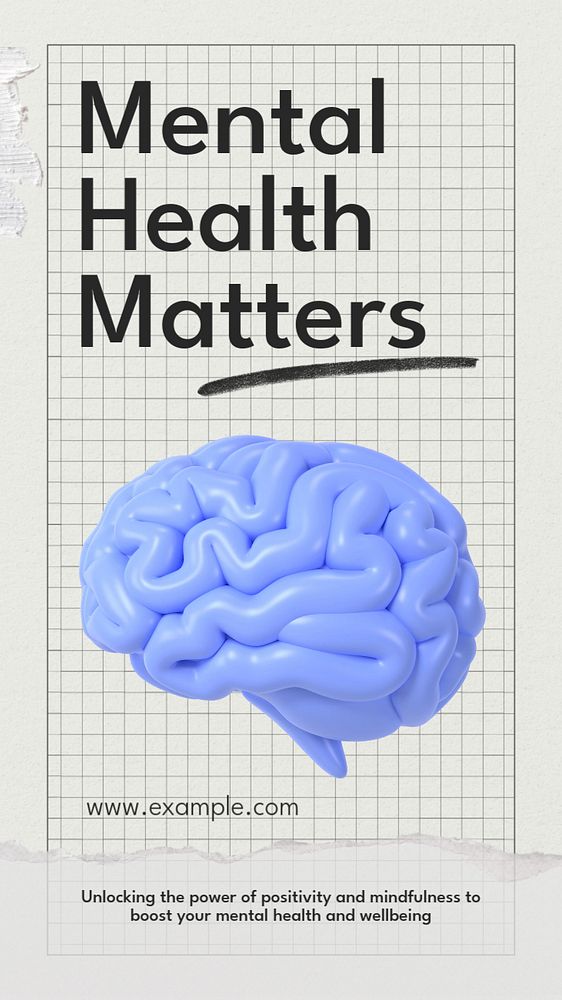 Mental health matters  Instagram story template, editable text