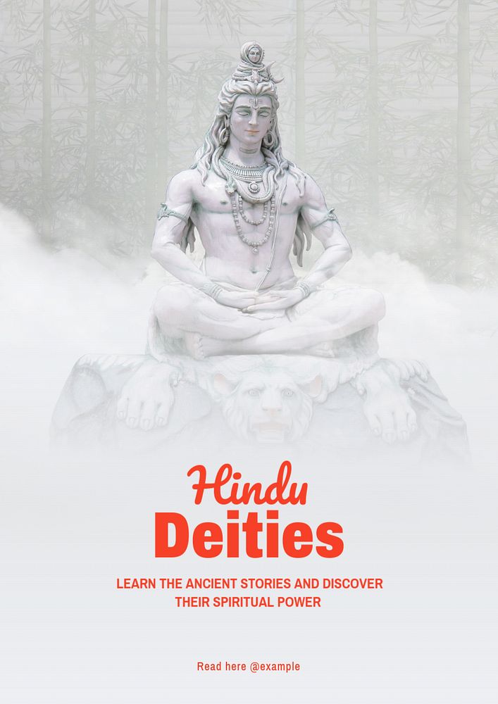 Hindu deities poster template, editable text and design