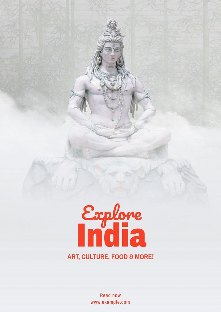 Indian art & culture poster template, editable text and design