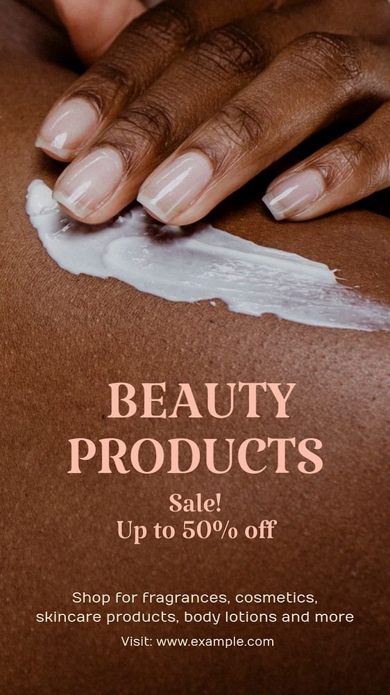 Beauty product sale Instagram story template, editable text