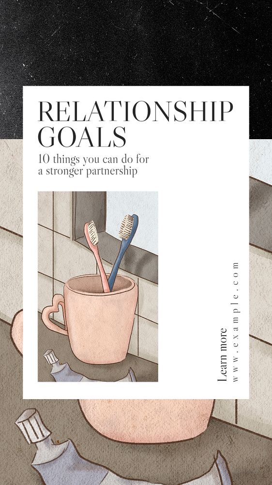 Relationship goals  Instagram story template, editable text