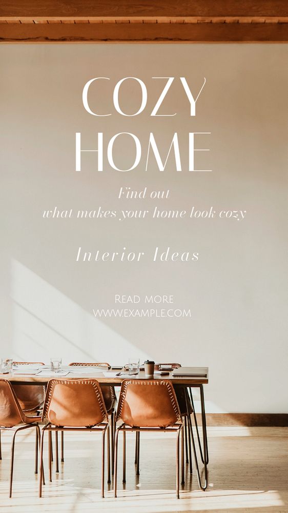 Interior ideas Instagram story template, editable text