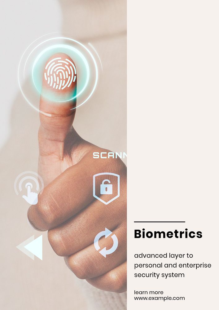 Biometrics  poster template, editable text and design