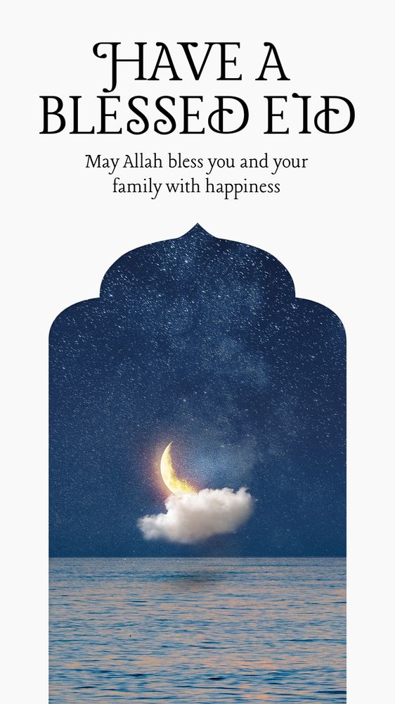 Have a blessed Eid  Instagram story template, editable text