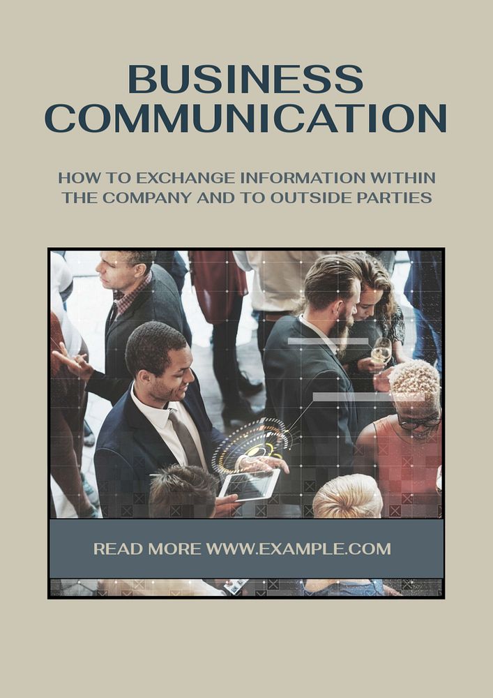 Business communication  poster template, editable text and design