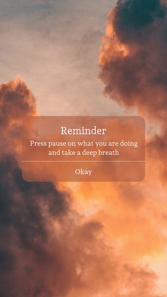 Reminder  Instagram story template, editable text