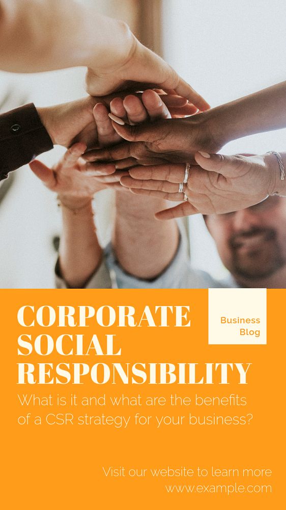 Corporate social responsibility Instagram story template, editable text