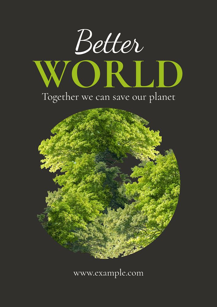 Better planet poster template, editable text and design