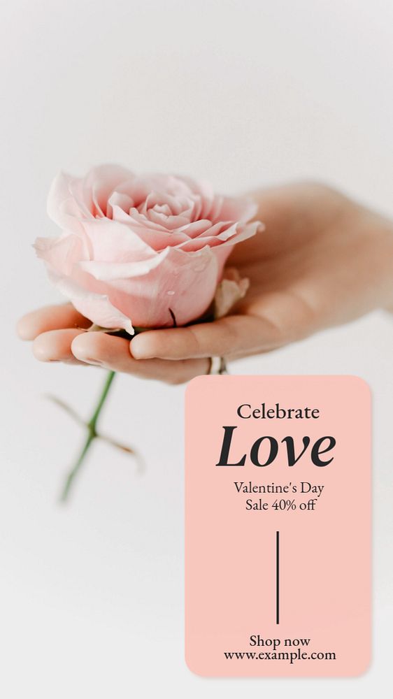 Celebrate love sale  Instagram story template, editable text