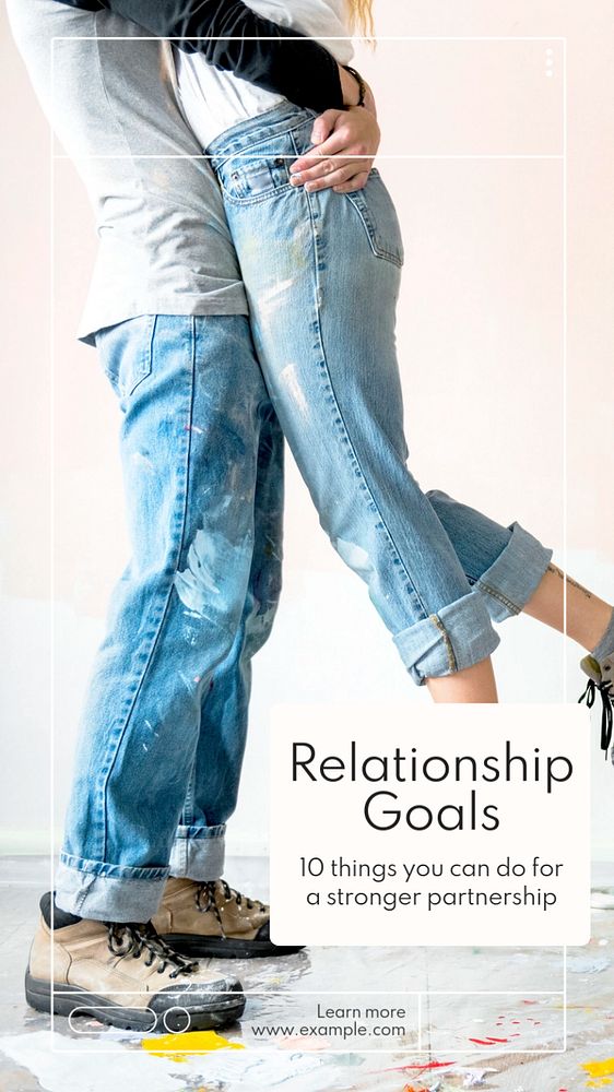 Relationship goals  Instagram story template, editable text