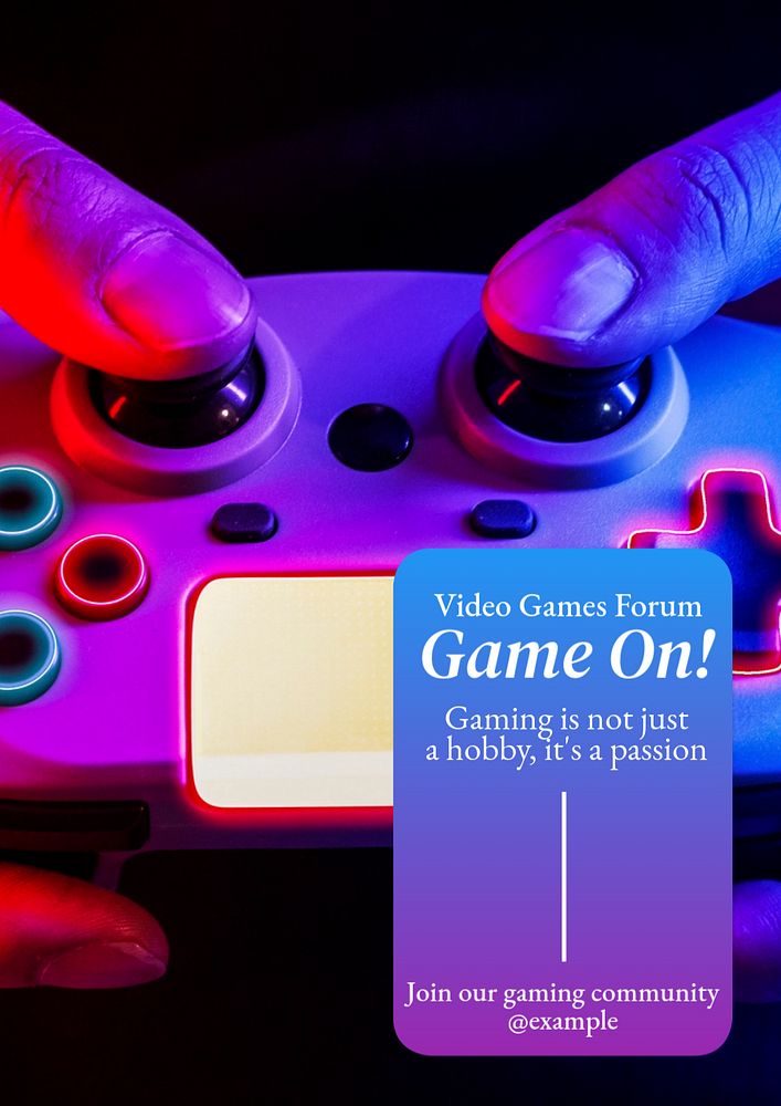 Video games  poster template, editable text and design