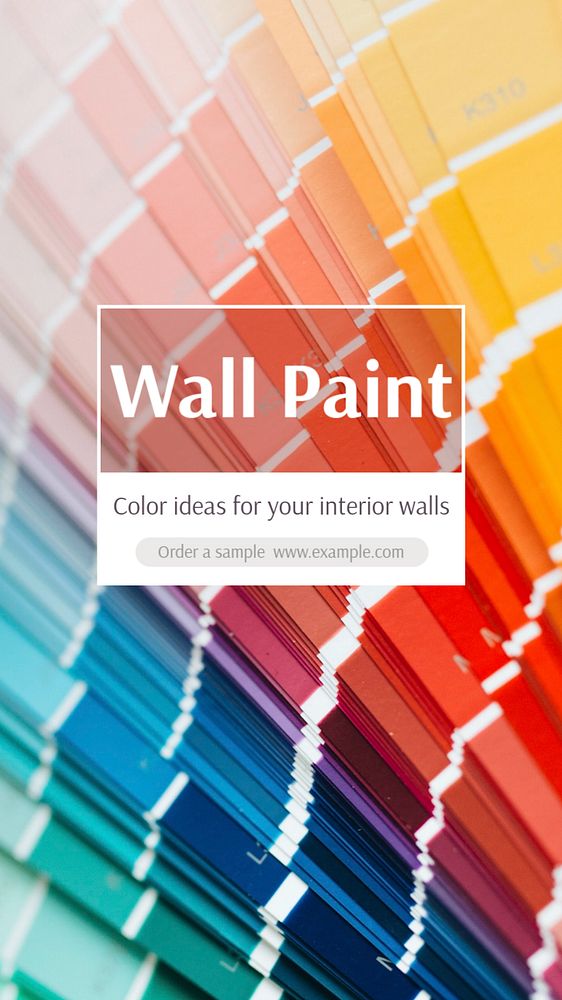 Wall paint  Instagram story template, editable text