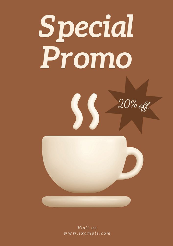 Special promo  poster template, editable text and design