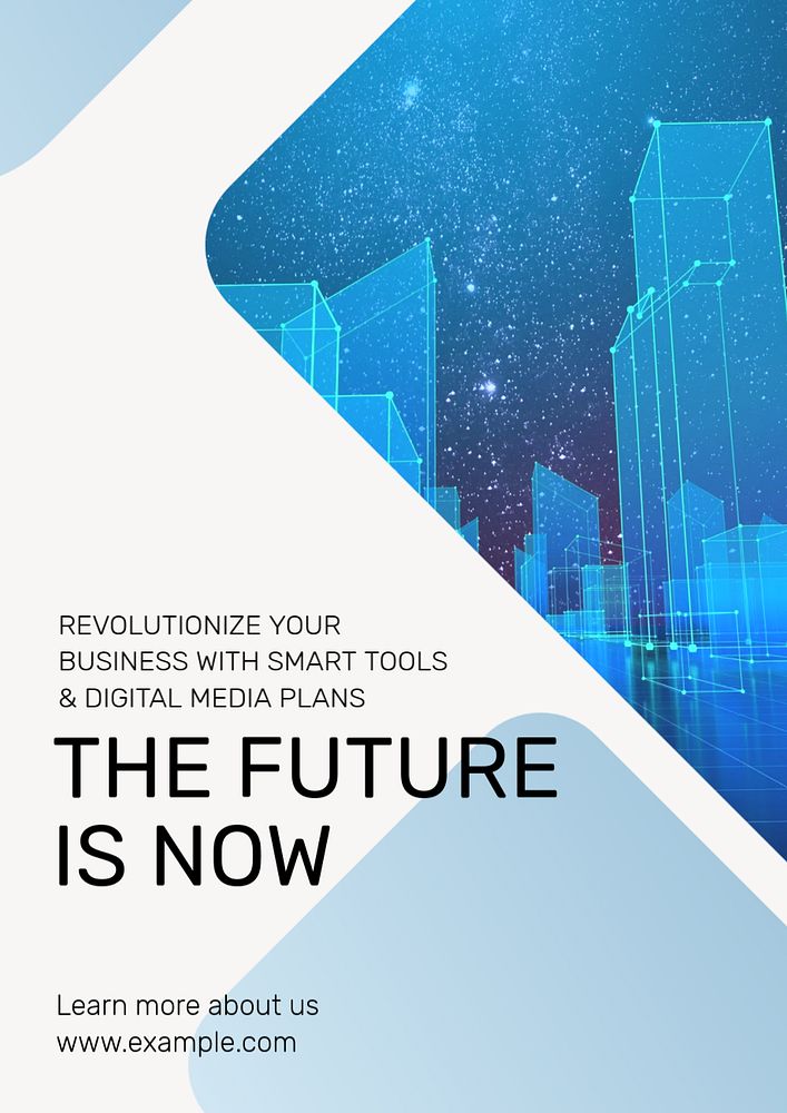 Future is now  poster template, editable text and design