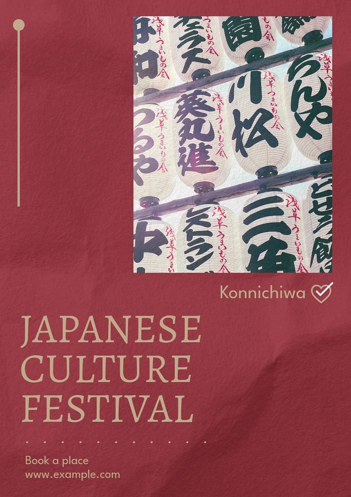 Japanese culture festival  poster template, editable text and design