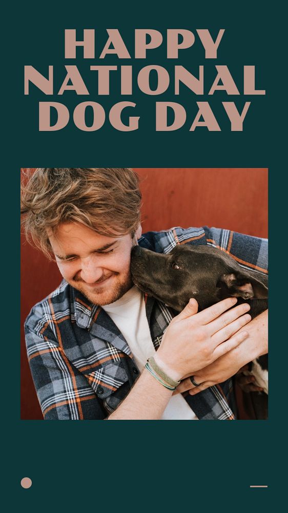 Dog day  Instagram story template, editable text