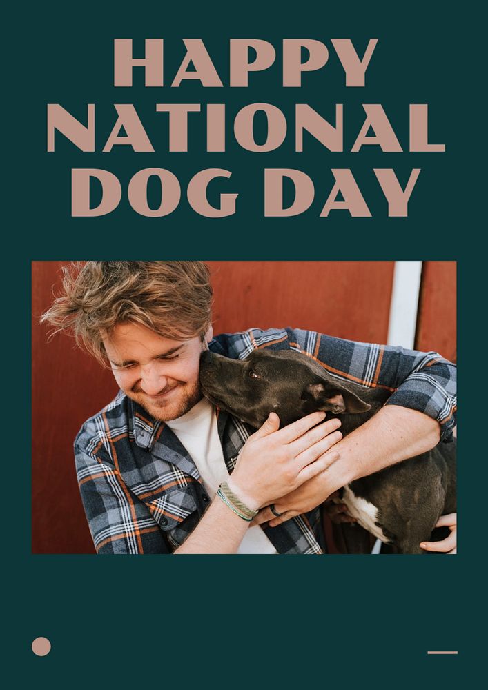 Dog day  poster template, editable text and design