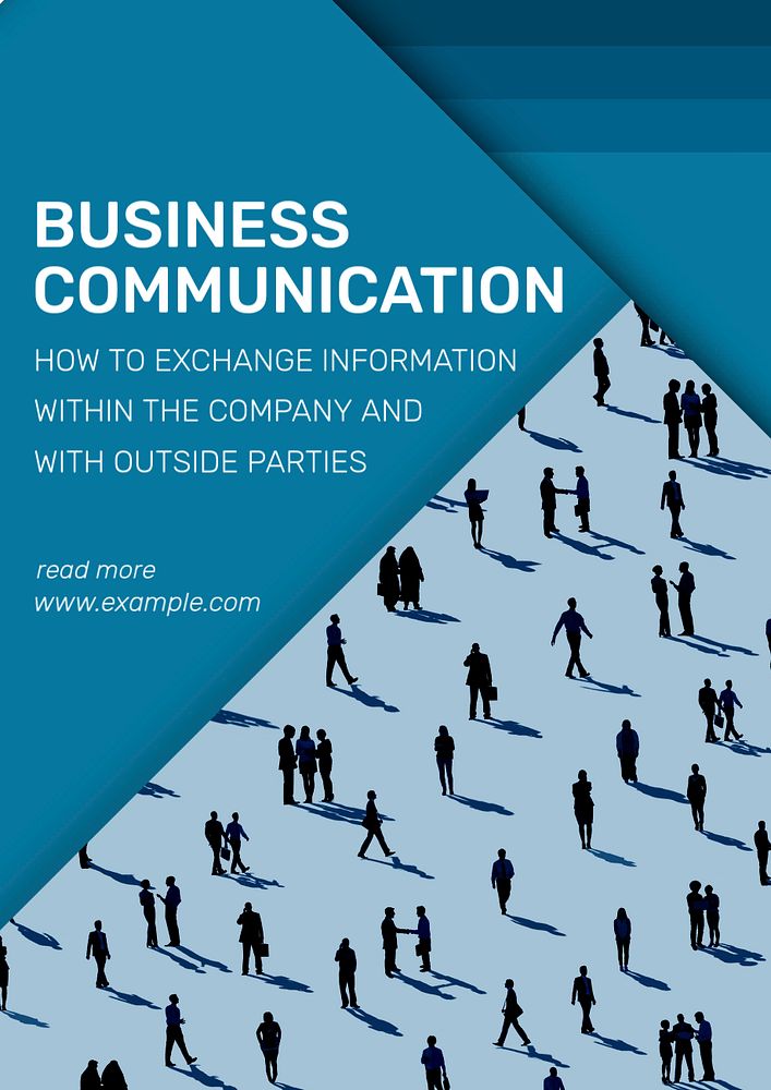 Business communication  poster template, editable text and design