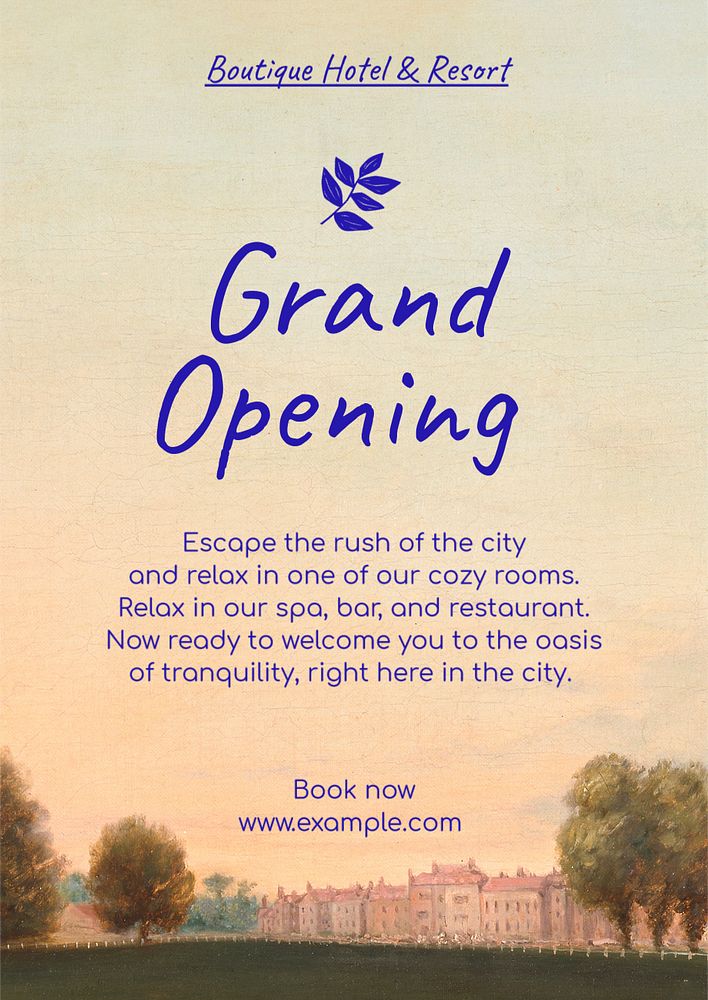 Grand opening editable poster template