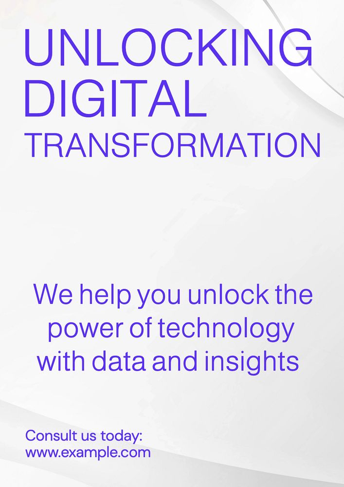 Digital transformation poster template, editable text and design