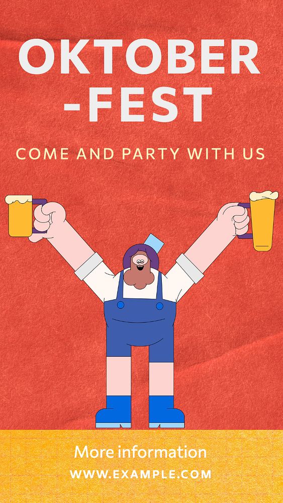 Oktoberfest  Instagram story template, editable text