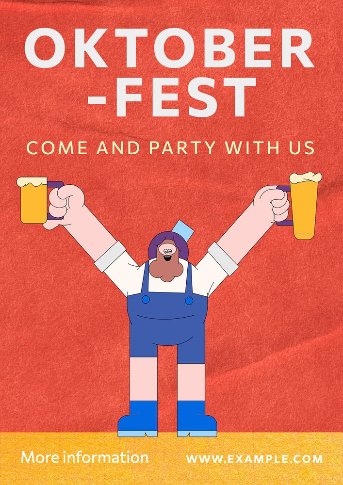 Oktoberfest  poster template, editable text and design