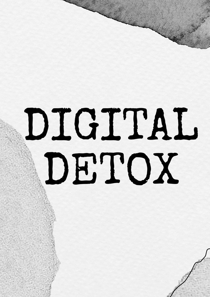 Digital detox poster template, editable text and design