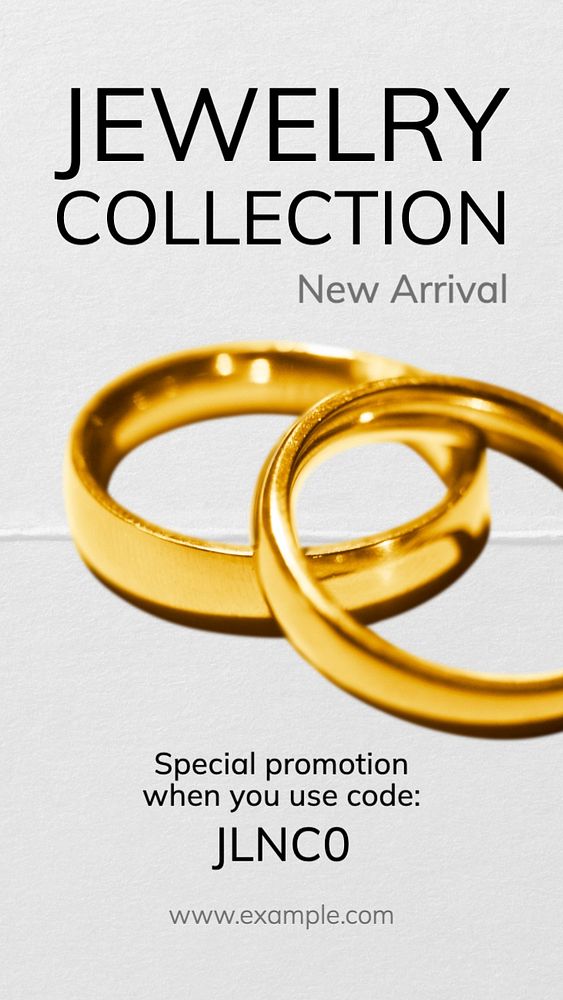 Jewelry collection Instagram story template, editable text