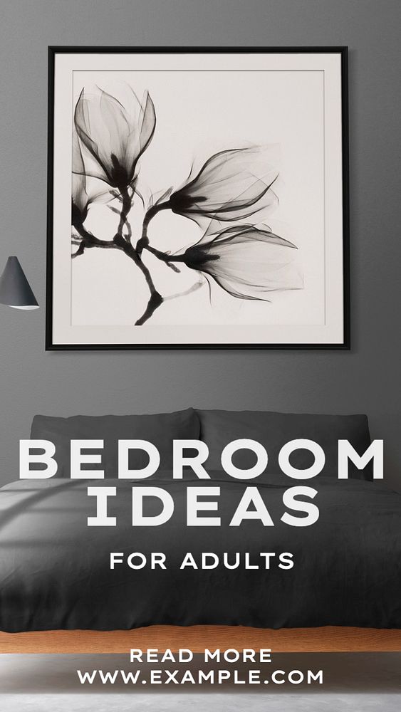 Bedroom ideas Instagram story template, editable text