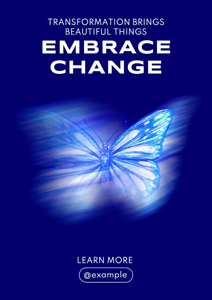 Embrace change poster template, editable text and design