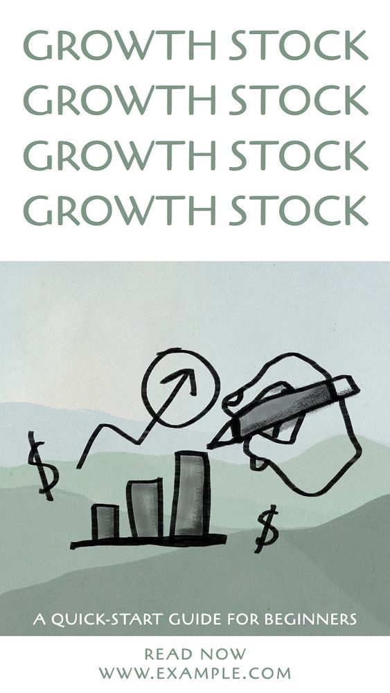 Growth stock Instagram story template, editable text