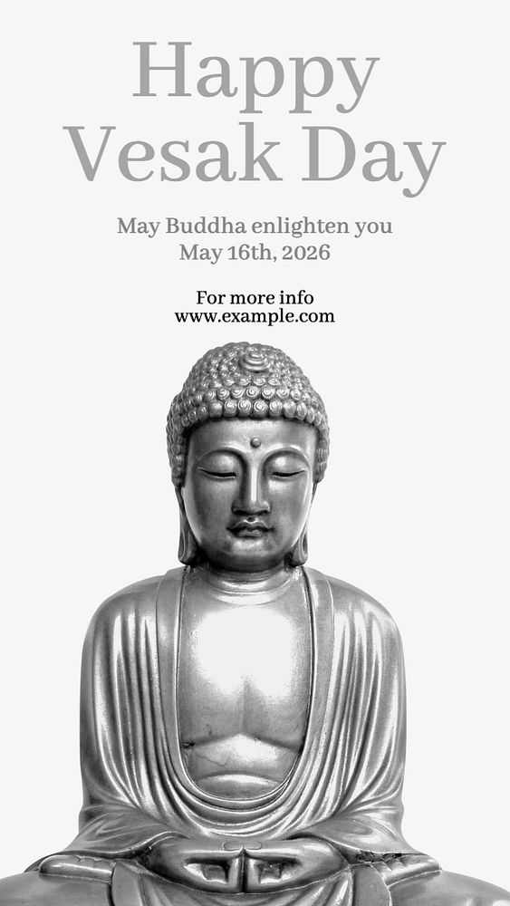 Happy Vesak Day  Instagram story template, editable text