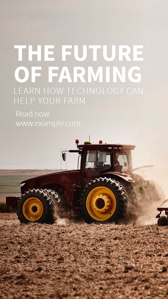 Farming technology Instagram story template, editable text