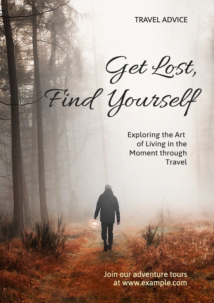 Lose yourself  poster template, editable text and design