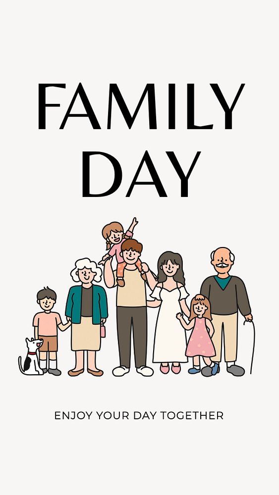 Family Day  Instagram story template, editable text