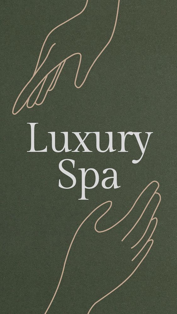 Luxury spa Instagram story template, editable text