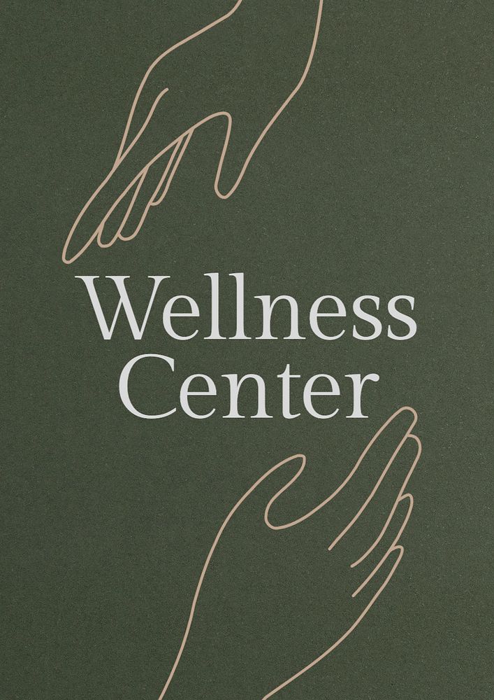 Wellness center poster template, editable text and design