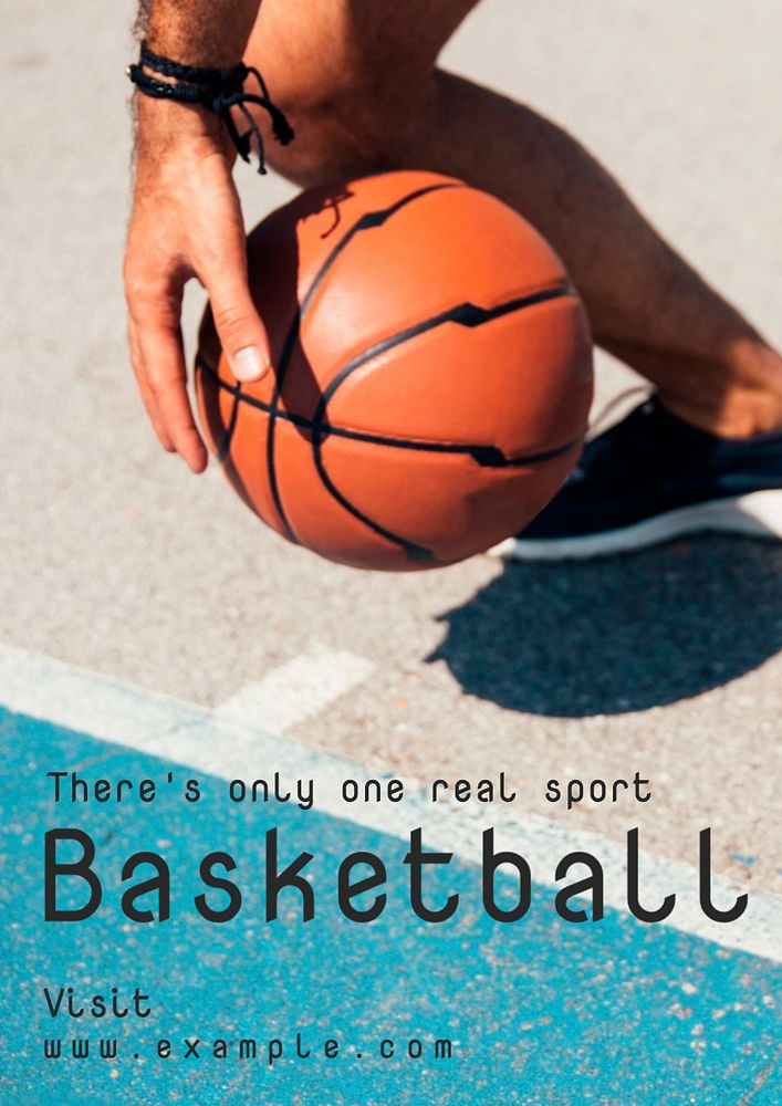 Basketball poster template, editable text and design