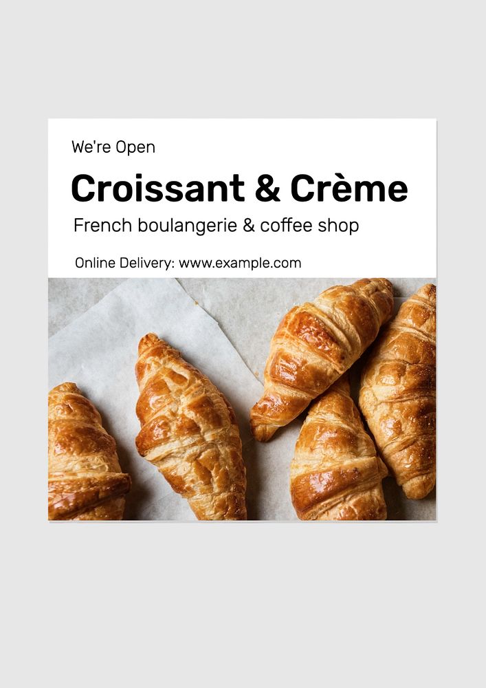 Bakery ads  poster template, editable text and design