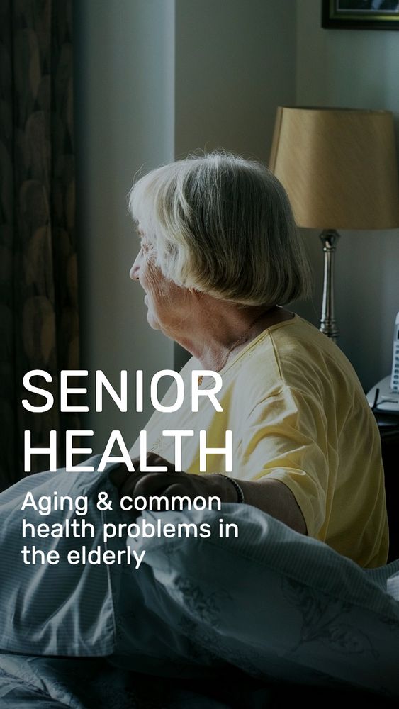 Senior health  Instagram story template, editable text