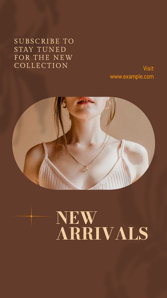 New arrivals  Instagram story template, editable text