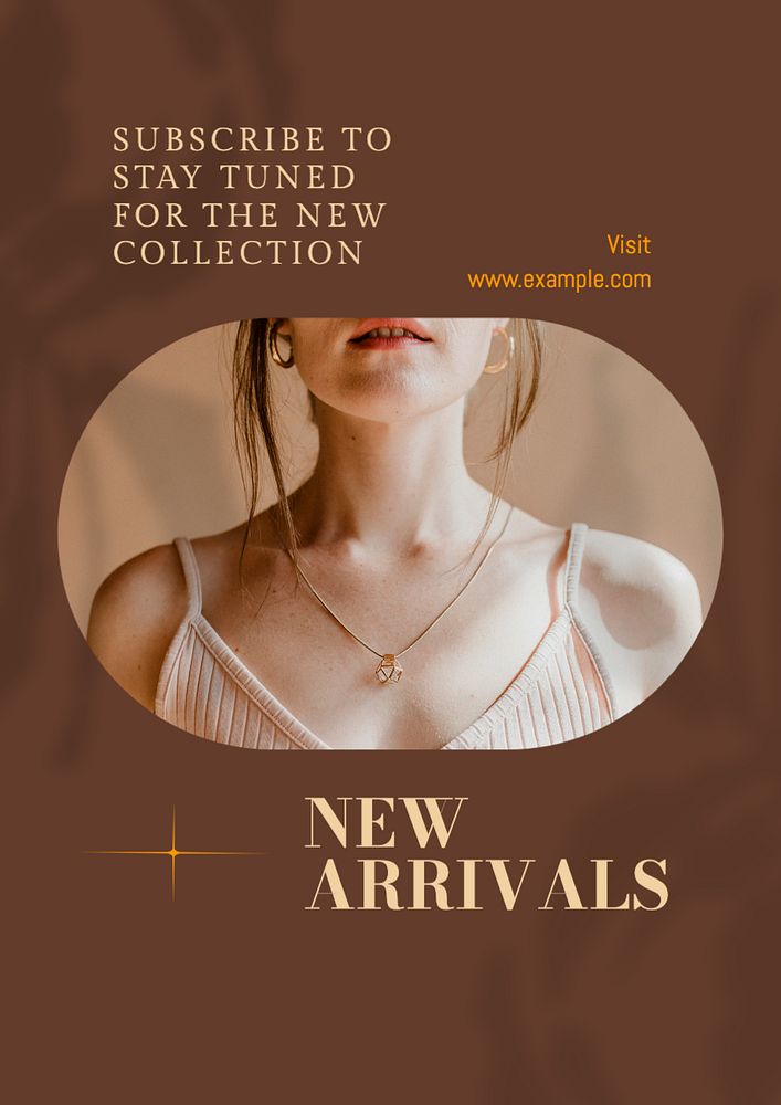 New arrivals  poster template, editable text and design