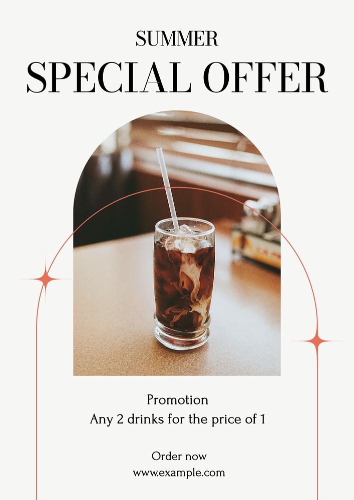 Special offer  poster template, editable text and design