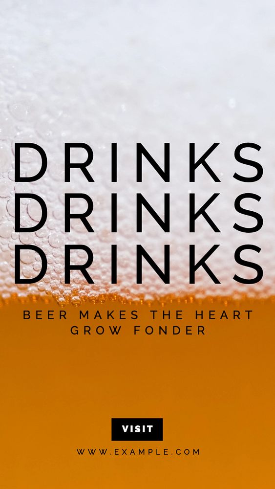 Beer Instagram story template, editable text