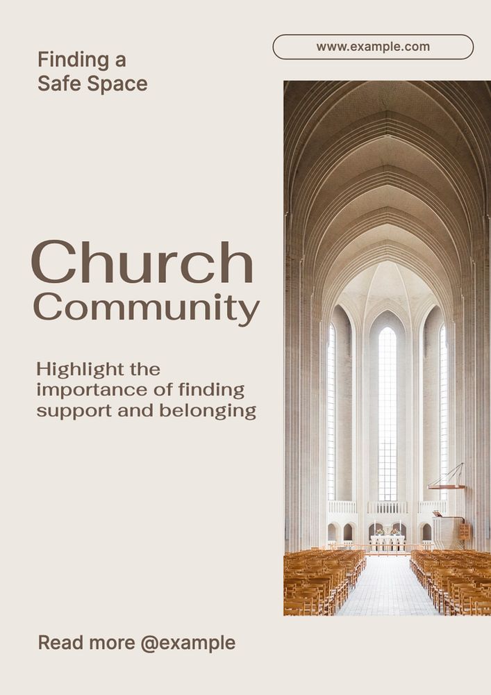 Church  poster template, editable text and design