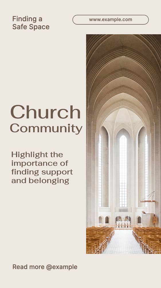 Church  Instagram story template, editable text